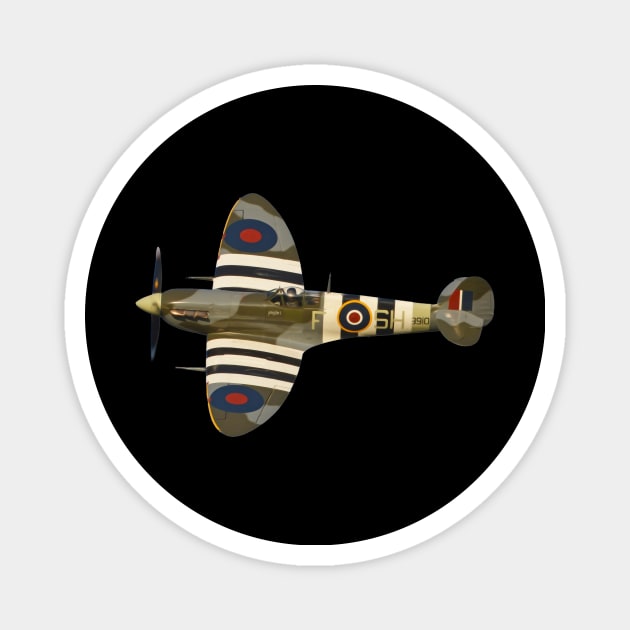 Spitfire ww2 RAF Fighter Aircraft Plane Airplane Supermarine British Magnet by BeesTeez